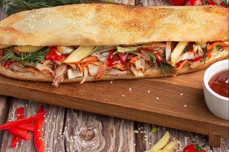 Сумасшедший донер с курицей и говядиной