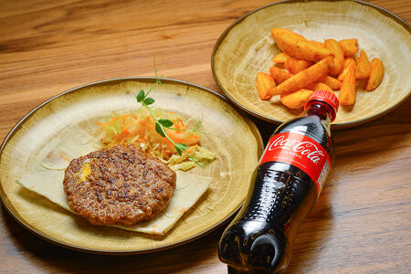 Комбо гриль с плескавицей и сыром чеддер