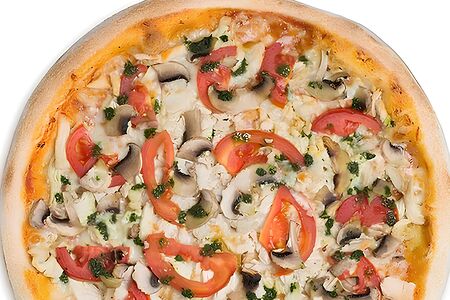 Пицца с курицей и грибами