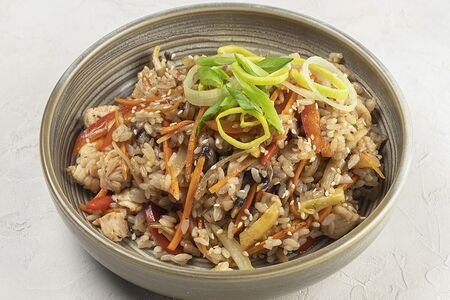 Рис с индейкой и овощами