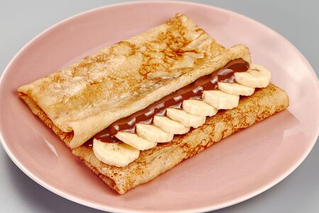 Блин с бананом и нутеллой