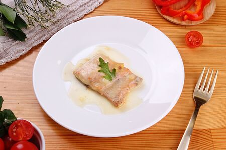 Горбуша в сливочно-лимонном соусе