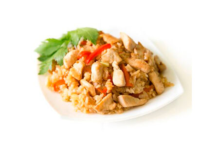 Тяхан с курицей