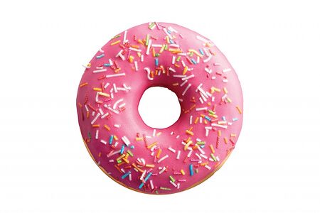 Донат клубничный