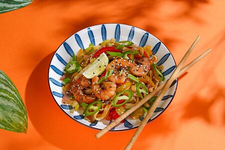 Вок удон с креветкой