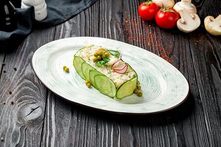 Оливье с колбасой