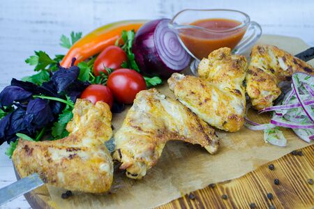 Шашлык из куриных крылышек
