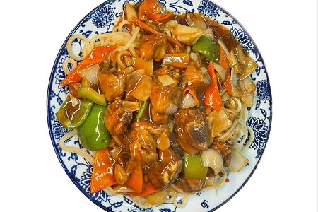 Отварная лапша с курицей