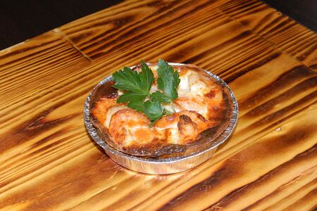 Киш с креветками