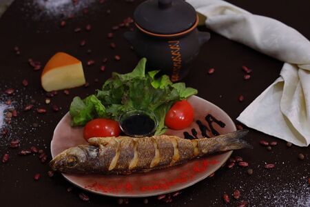 Сибас на мангале