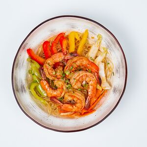 Фунчоза с креветками