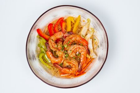 Фунчоза с креветками