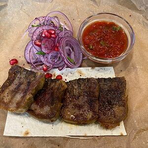 Говяжий язык на углях