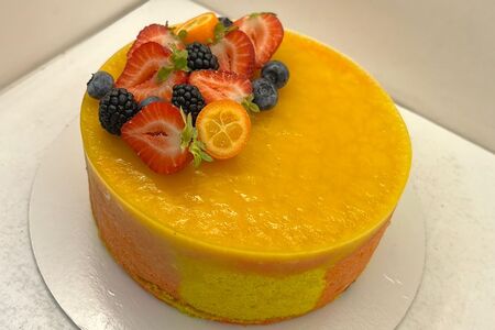 Торт Солнце (сырный мусс с манго)