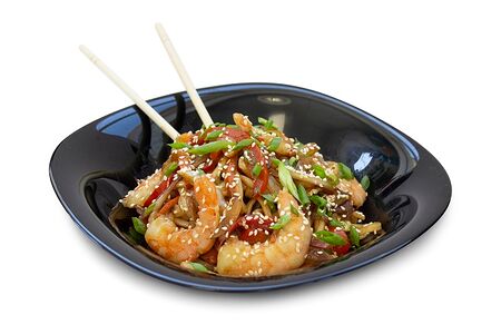 Wok с креветкой