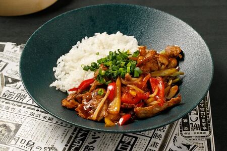 Рис со свининой и овощами