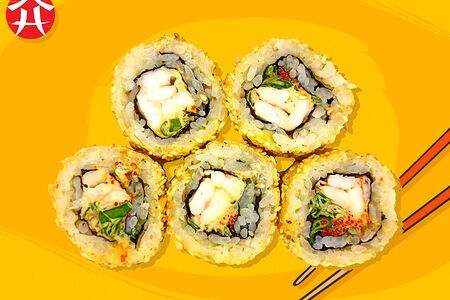 Теплый ролл Майами с креветкой