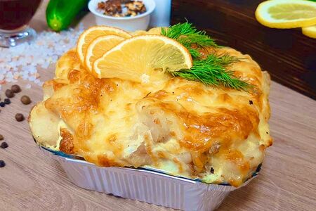 Запеканка из судака с картофелем