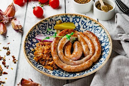 Колбаска домашняя жареная