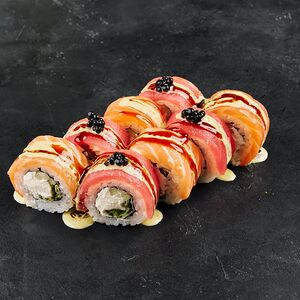 Ролл с тунцом и лососем