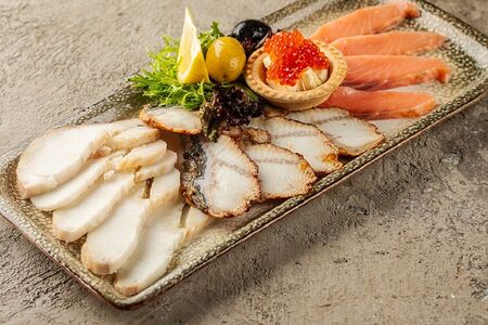 Плато из разных рыб