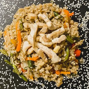 Тяхан со свининой