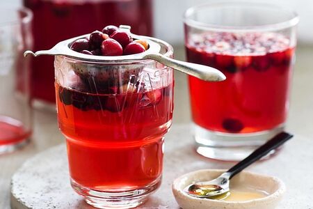 Морс из клюквы и смородины