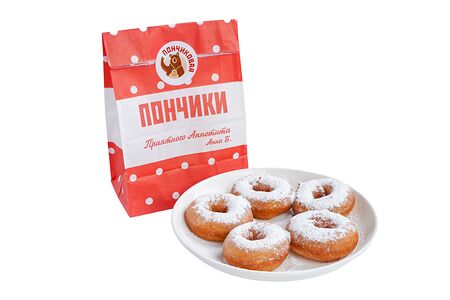 Пончики с сахарной пудрой