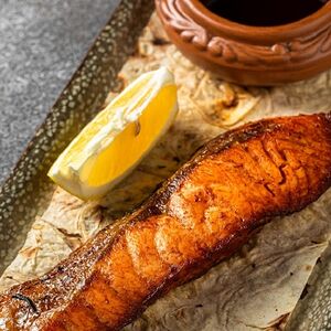 Филе семги на углях