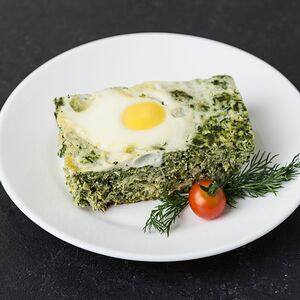 Шпинат с яйцом