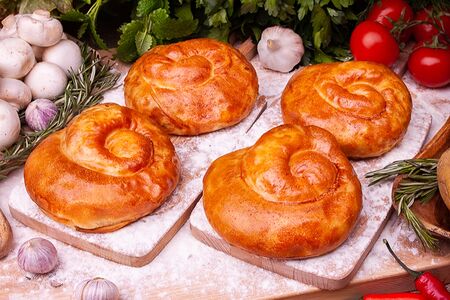 Вертута с картофелем и грибами