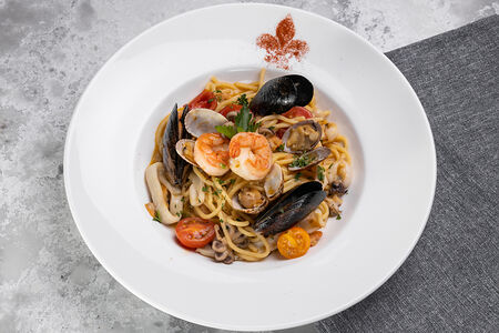 Спагетти с морепродуктами