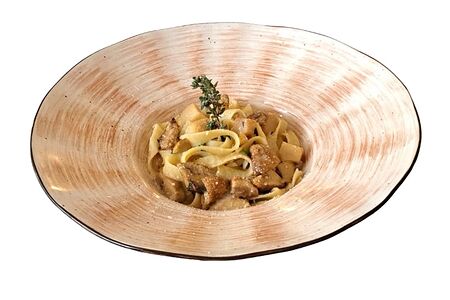 Тальятелле с белыми грибами