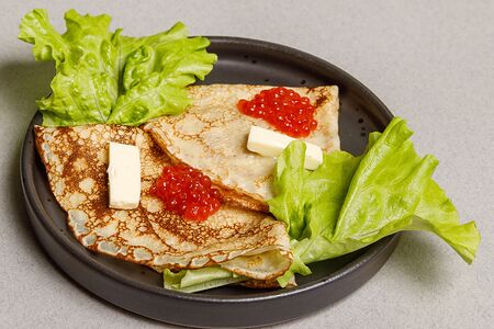 Блины с красной икрой