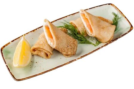 Блинчики с сёмгой