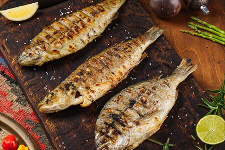 Сибас на мангале