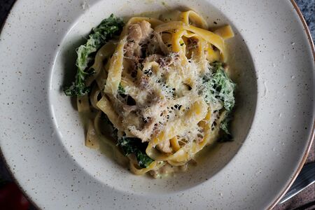 Феттуччине с курицей