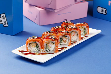 Креветка темпура с лососем