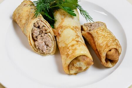 Блинчики с мясом