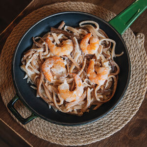 Արիշտա ծովախեցգետնով ու սերուցքային սոուսով