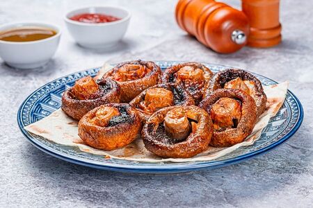 Грибы на мангале