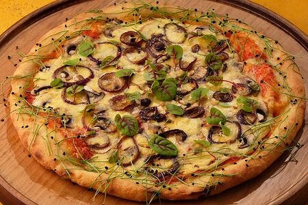 Пицца с грибами веган (без глютена)