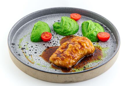 Треска с пюре из брокколи