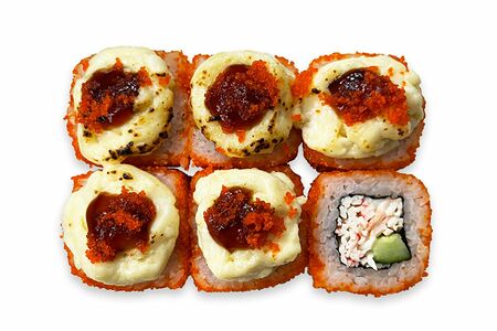 Запеченный ролл с крабом