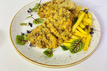 Шницель c фри