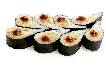 Острый ролл с лососем