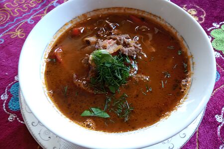 Суп Лагман ташкентский