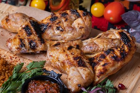 Шашлык из домашнего цыпленка