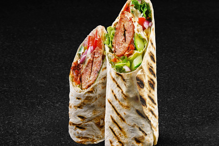 Шаверма с люля-кебабом из свинины и курицы