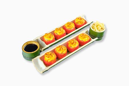 Запеченный ролл Калифорния с креветкой